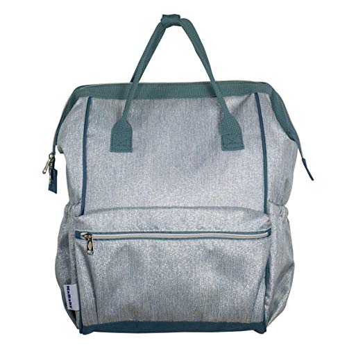 Mochila Maternidade Boca de Peixe KaBaby Prata, Kababy, Prata