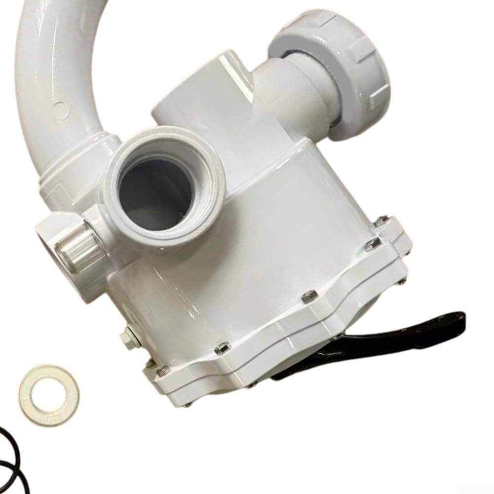 Kit de válvula multipuerto, juego de 7 piezas para sistemas de 2 pulgadas, reemplazo de filtro de arena y D.E. Fácil instalación, prevención de fugas, flujo eficiente para mantenimiento de piscinas