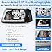 ELH LED DRL Headlight Assembly Fit For 2001-2011 Ranger With Corner Light 01 02 03 04 05 06 07 08 09 10 11 Ranger Headlamp Black Housing Clear Reflector