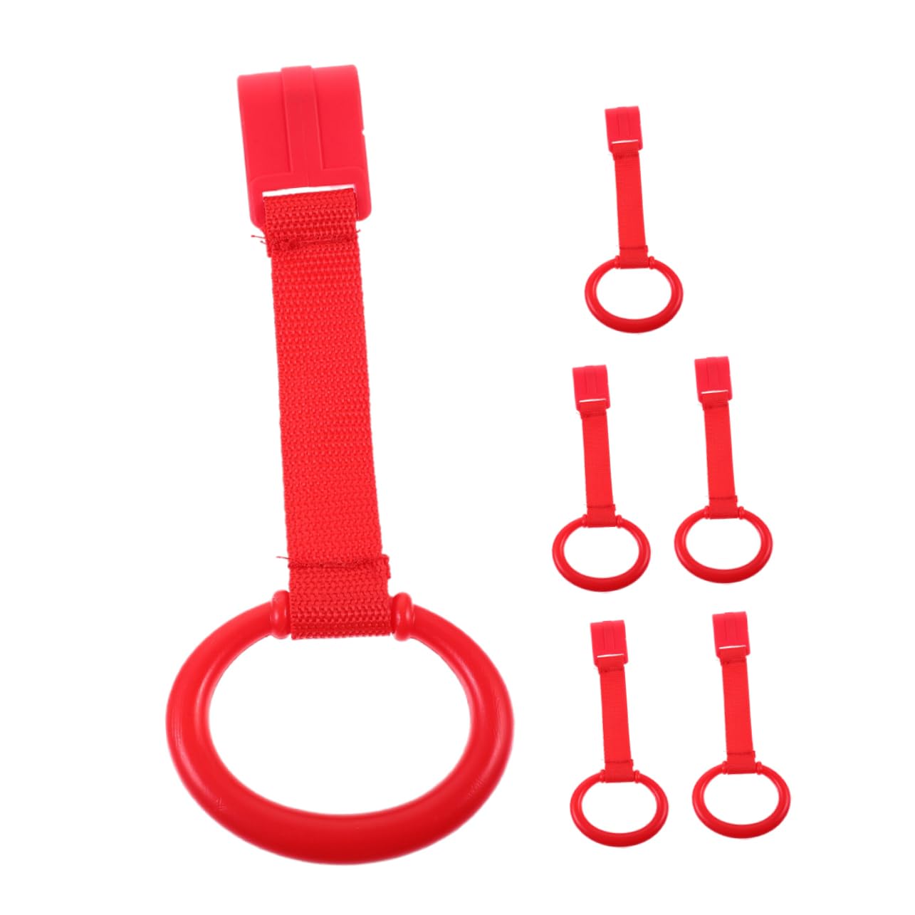 ULDIGI 6pcs Toddler Pull Tab Play Gym Rings Crib Pull Ring for Baby Learning Standing Walking