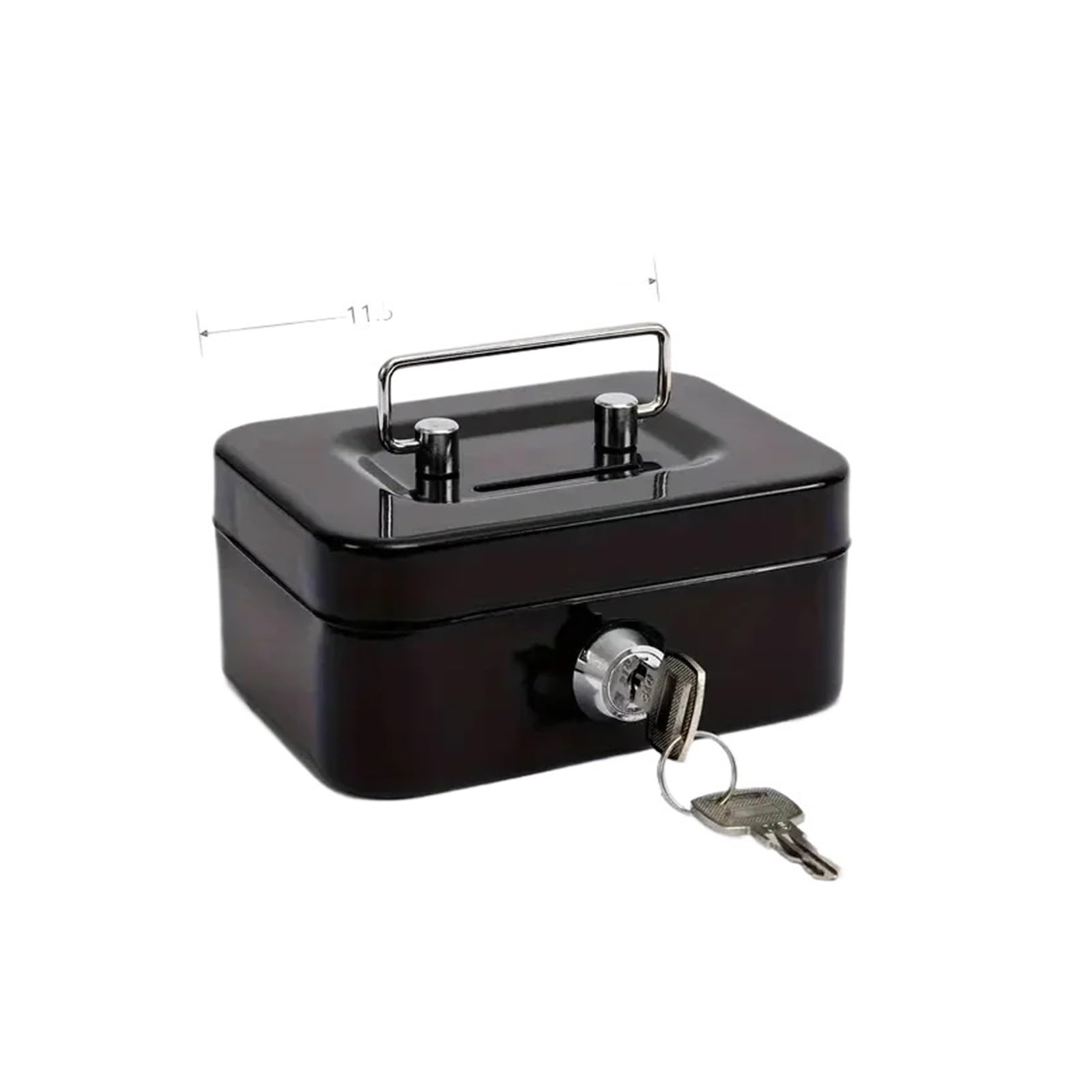 Mini Safe, Metal Cash Box Mini Safe Lock Money Bank Coin Security Sturdy Portable for Kids Collection(Blu)