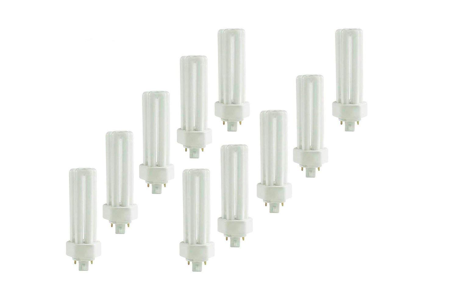 Circle (10 Pack) PLT-32W 841, 4 Pin GX24Q-3, 32 Watt Triple Tube, Compact Fluorescent Light Bulb