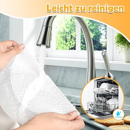 YUWJOOWEE 8 Stück Dörrfolie für Dörrautomat, BPA-Frei Dörrgerät Silikon Dehydrator Blätter, Wiederverwendbare Dampfmatten Netzfolie für Obsttrockner, Fruchtleder Matte – Bild 5