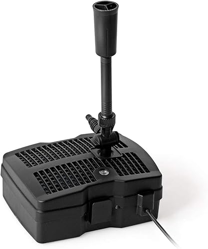 Goplus Bomba de filtro de estanque sumergible 4 en 1, bomba de fuente de 660 GPH con 3 boquillas, sistema de limpieza de estanques de agua todo en