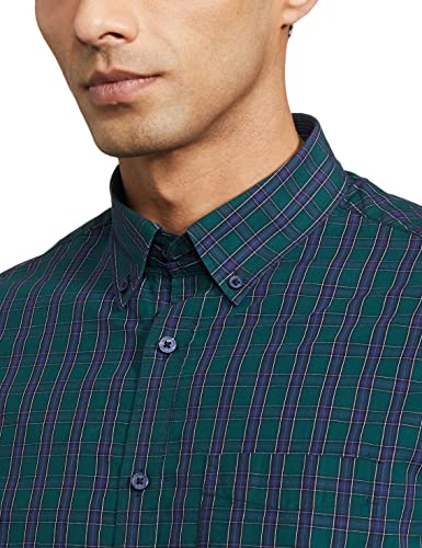 Image of Marks & Spencer Mens Solid Polyester Blend Collared Neck Regular Fit Easy Iron Shirt (Pack of 2)