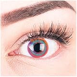 Sehr stark deckende und natürliche pinke Kontaktlinsen SILIKON COMFORT NEUHEIT farbig „Paradise Pink“ + Behälter von GLAMLENS - 1 Paar (2 Stück) - DIA 14.20 - ohne Stärke 0.00 Dioptrien