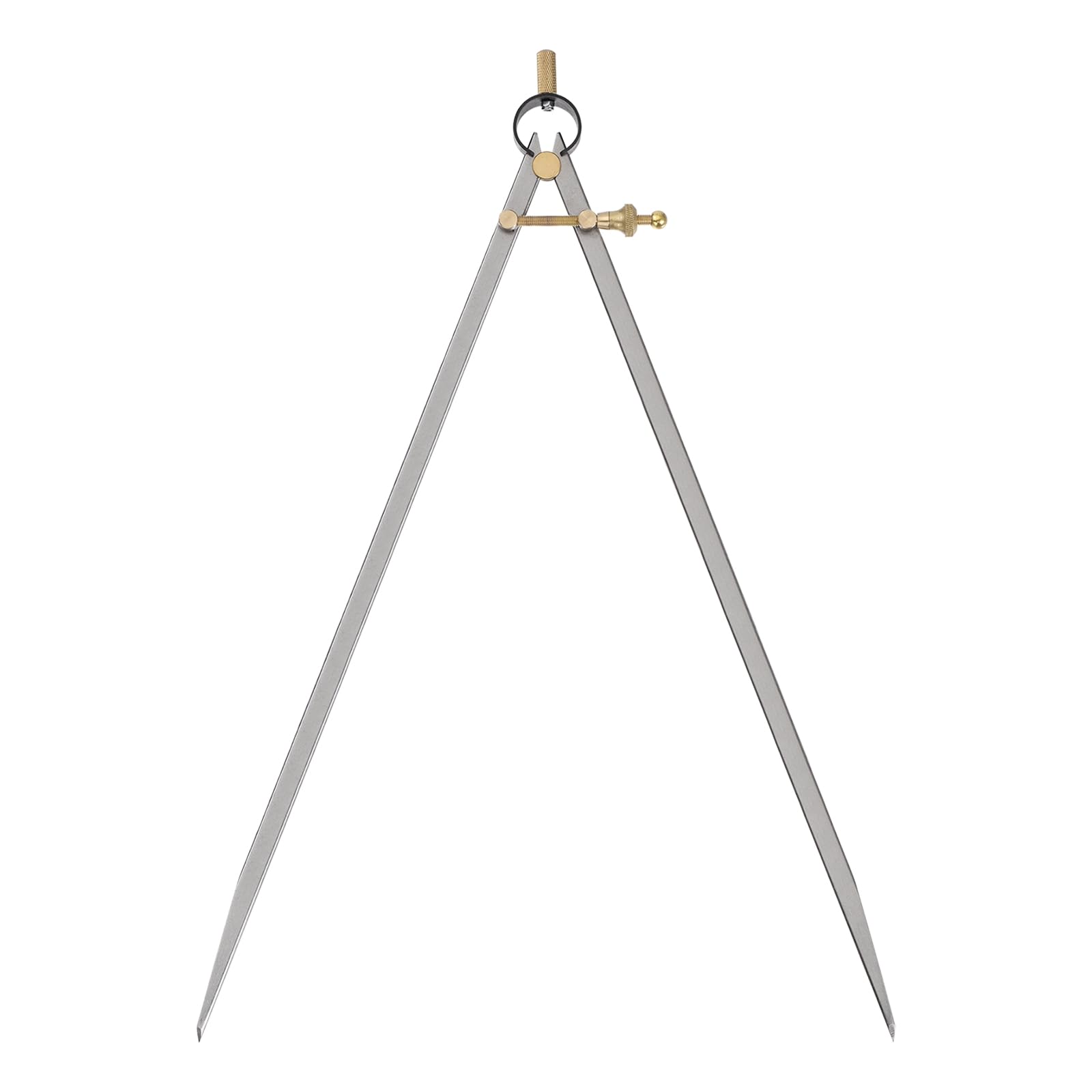 Compas à Ressort à Branches Plates - [16 Pouces] Compas à Ressort en Acier au Carbone Avec Pivot en Laiton pour le Dessin et le Travail des Métaux, Branche Plate