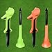HUAEN Plastic Golf Tees,12 Pack 3-1/4 Inch Reduced Friction & Side Spin, Unbreakable Flexible Plastic Covering Tees
