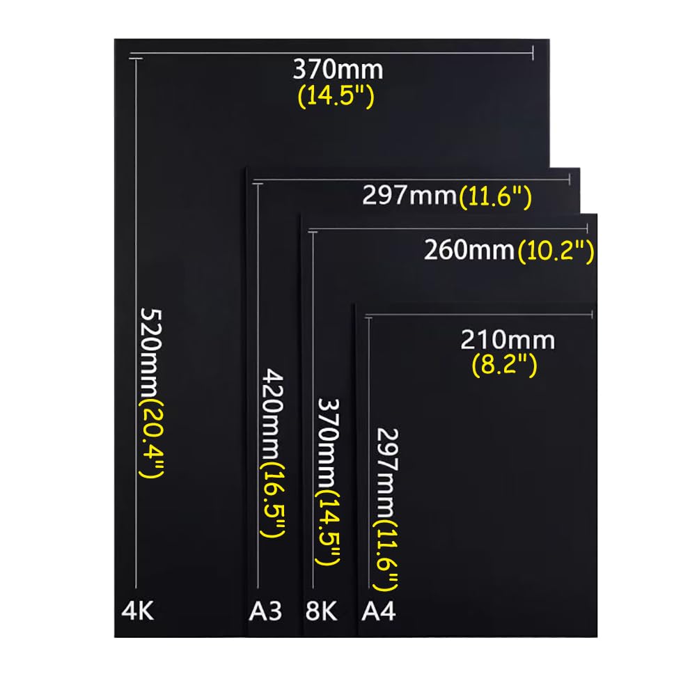 DIY Handgefertigte Origami Black Cardstock - Mehrzweckpapier Zum Druck, Handwerk Und Büro | Hintergrundpapier Für Cover, Karten, Kunstprojekte,A3-300GSM,4 Pack (20 Blätter/Pack)