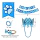 Hunde Geburtstagsparty Zubehör, Haustier Party Dekorations Set, Geburtstagskrone, Bling Bling Fliege und Happy Birthday Banner für Hunde Katzen Haustiere, Blau