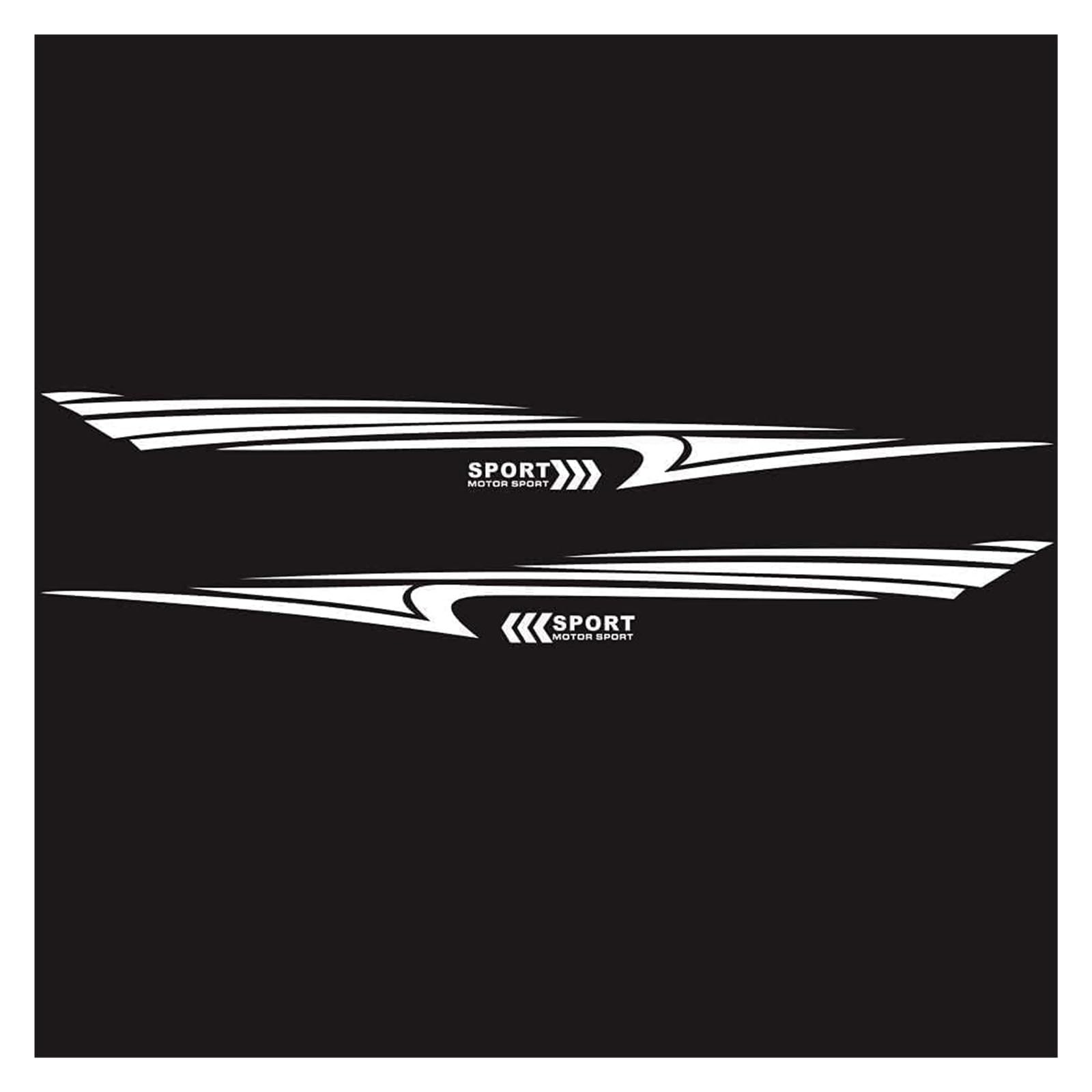 2Pcs Racing Graphic Stickers Universal Auto Side Body Exterior Styling Decor