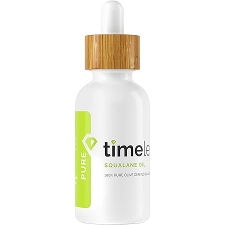 Timeless Skin Care Squalane Oil 100% Pure - 1 Fl Oz - Lightweight, Plant-Based Dry Oil - Improves Skin Elasticity & Radiance - Regulates Oil Production - All Skin Types, Including Acne-Prone Skin