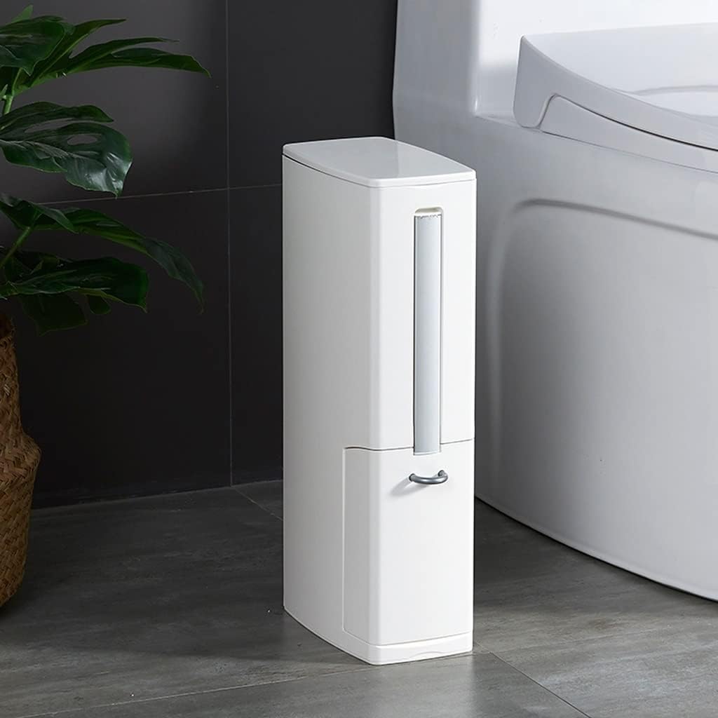 簡潔なバスルームのゴミ箱の溝が狭いトイレブラシを設定することができます(A)
