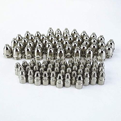 P80 Cutting Torch Consumable 100pcs, Cutting CNC 60A 80A 100A P80 Plasma Torch Tip Electrode Nozzle (Premium, 1.7mm 100A)