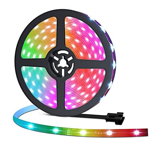 MustWin 40ft Led Strip Light 360 5050 LEDs Flexible Color Changing LED Lights with 44 Keys RF Remote Controller & 24V Power Supply Dimmable Tape Light Kit for Home Room Kitchen Bar Party Decoration