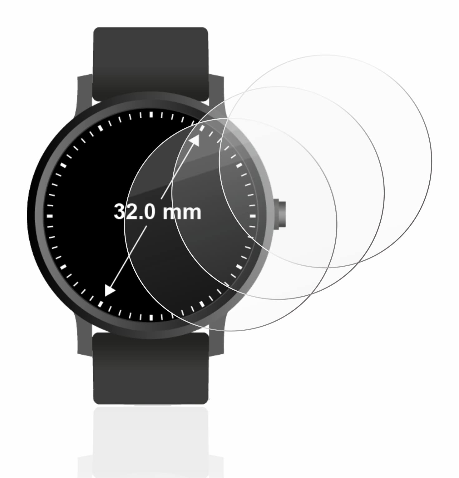 3 Pack Screen Protector For Watches (Circular, ø: 35 Mm - View #11