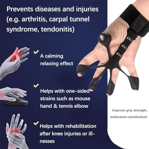 Hand Grip Renforçateur de Prise - Entraîneur de Doigts avec Résistance Réglable (13-21 LB) - pour Musculation, Récupération et Soulagement du Stress – Image 6