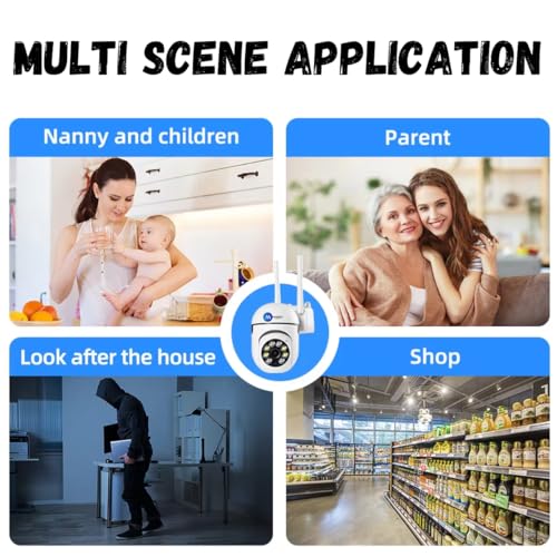 Maizic Smarthome Wi-Fi Indoor Camera 3MP HD Pan-Tilt Zoom CCTV Camera, Outdoor Indoor Security Camera, 2 Way Talk, Color Night Vision, Motion Detection, Multi User View, Support SD Card (Up to 128GB) 9 51e9+jL72EL