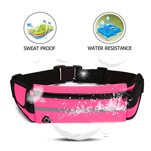 Pochete de corrida com cinto de cintura, resistente à água, pochete esportiva com cinto ajustável pa