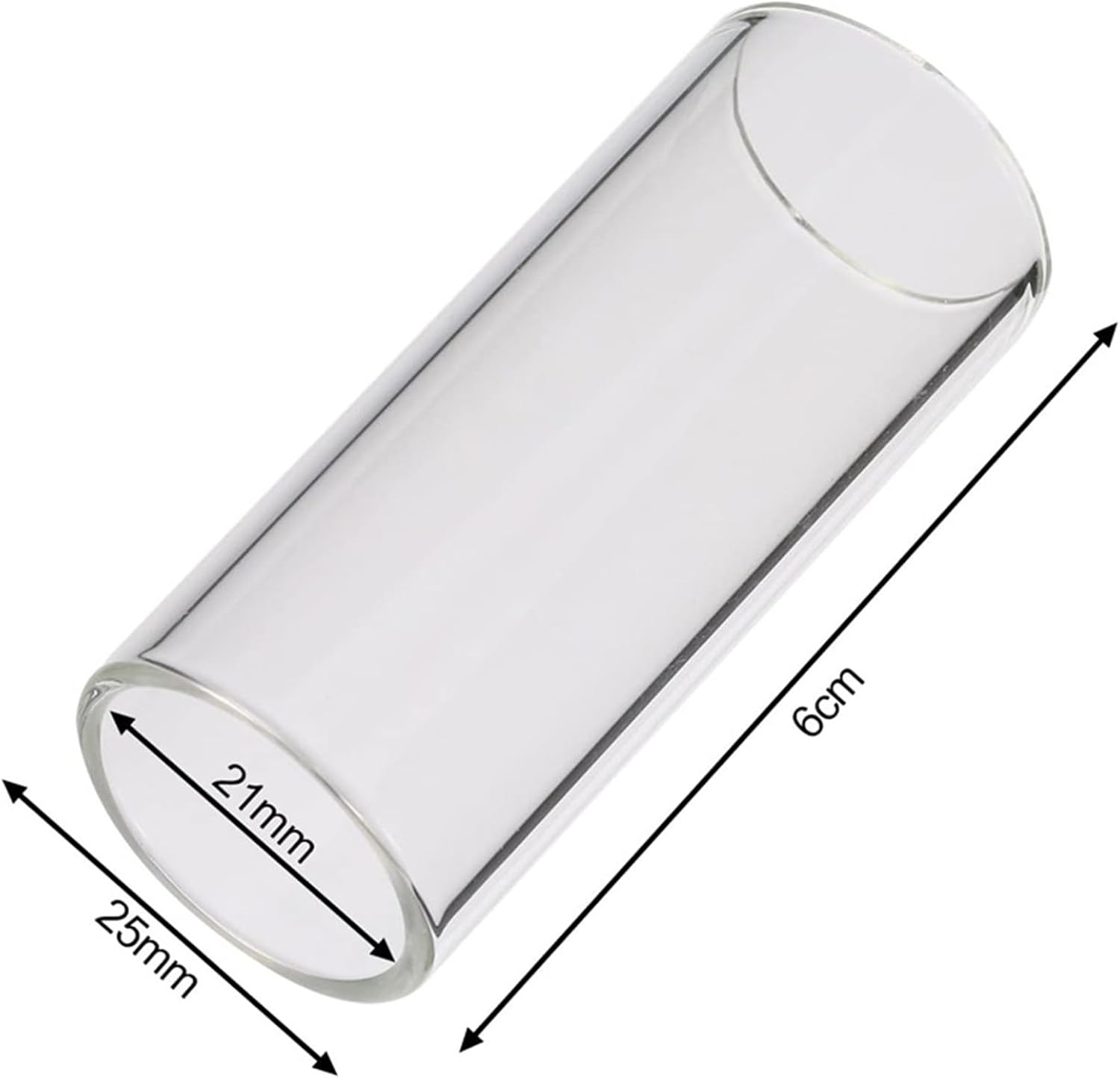 caralei Guitar Slide, Stainless Guitar Slide Tone for Stringed Instrument Steel Slide Electric Guitar Parts Guitar Slide Glass + Metal