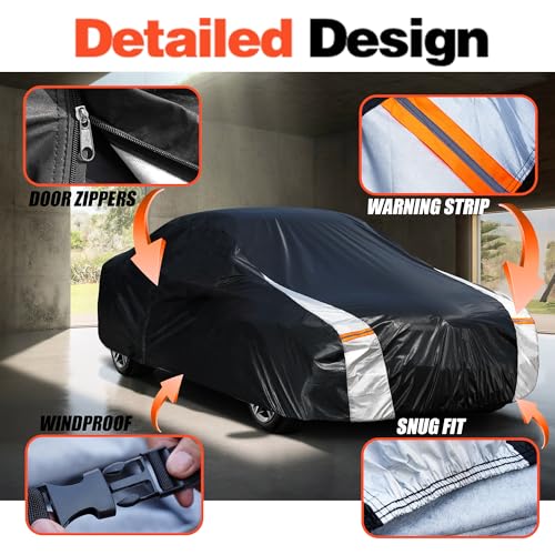 Cotryvox Chevrolet Corvette Car Cover 100% Waterproof All Weather, Gift with Towel, 10 Layers Car Cover Custom Fit 1980-2026 Corvette C4/C5/C6/C7 Coupe Convertible Targa, Cover Rain Sun UV Protection. by Cotryvox - Image 3