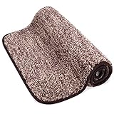 Lifewit Indoor Fußmatte Mikrofaser Super Absorbent Water Low Profile Mats Maschinenwaschbar Rutschfester Gummi-Einstiegsteppich für die Innentür der Matten, Kaffee Braun, 90 x 60 cm