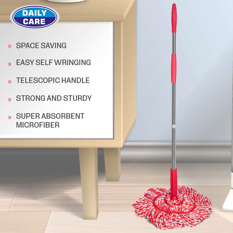 Image of Self-Wringing Cleaning Mop | Hands-Free Mop with Easy Wringer for Streak-Free Floors