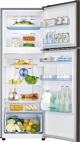 Image of Samsung 322 L, 2 Star, Bespoke Convertible 5-in-1, Digital Inverter with Display, Frost Free Double Door Refrigerator (RT37CB522C2 /HL, Cotta Steel Charcoal)