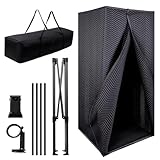 Portable Vocal Booth, 6.28 ft Height, Echo-Free Recording Booth Sound Booth, Foldable Home Recording Studio Vocal Booth with Carry Bag, for Voiceovers, Music, Game, Podcasts, Black