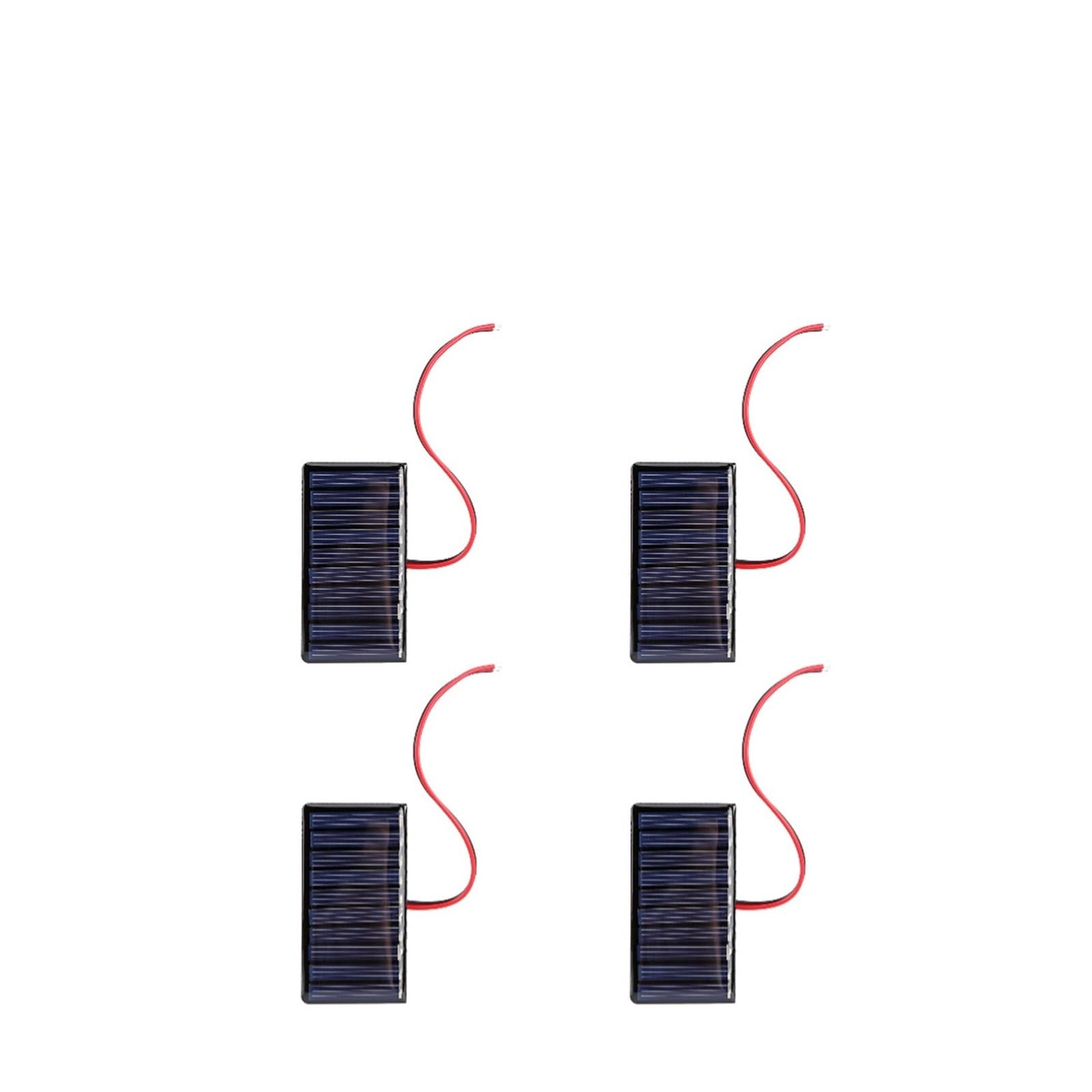 5V 75mA Solar Panel Mini Solar System Polysilicon Board Solar Cell Polycrystalline Solar Epoxy Panel(4pcs 5V 0.3W)