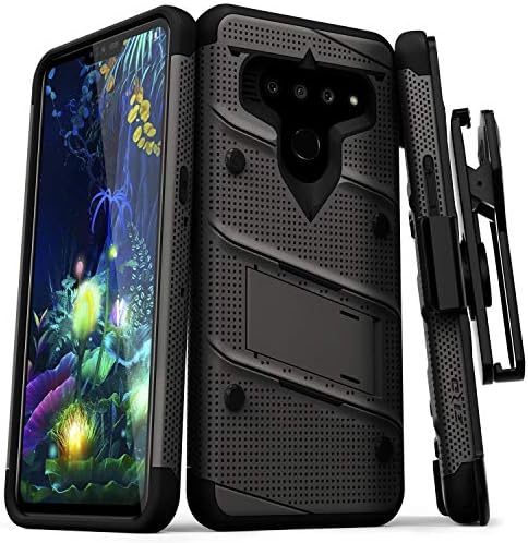 ZIZO Bolt Series LG V50 ThinQ 5G Case | Military-Grade Drop Protection w/Kickstand Bundle Includes Belt Clip Holster…