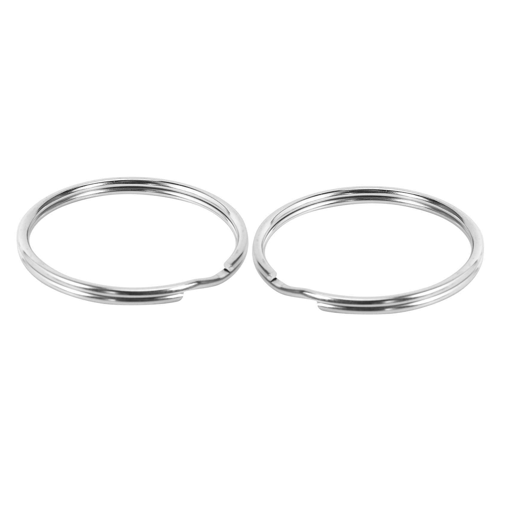 Porte-clés à Bague Fendue - Lot De 10, 50mm Nickel, Boucle à Ressort Robuste
