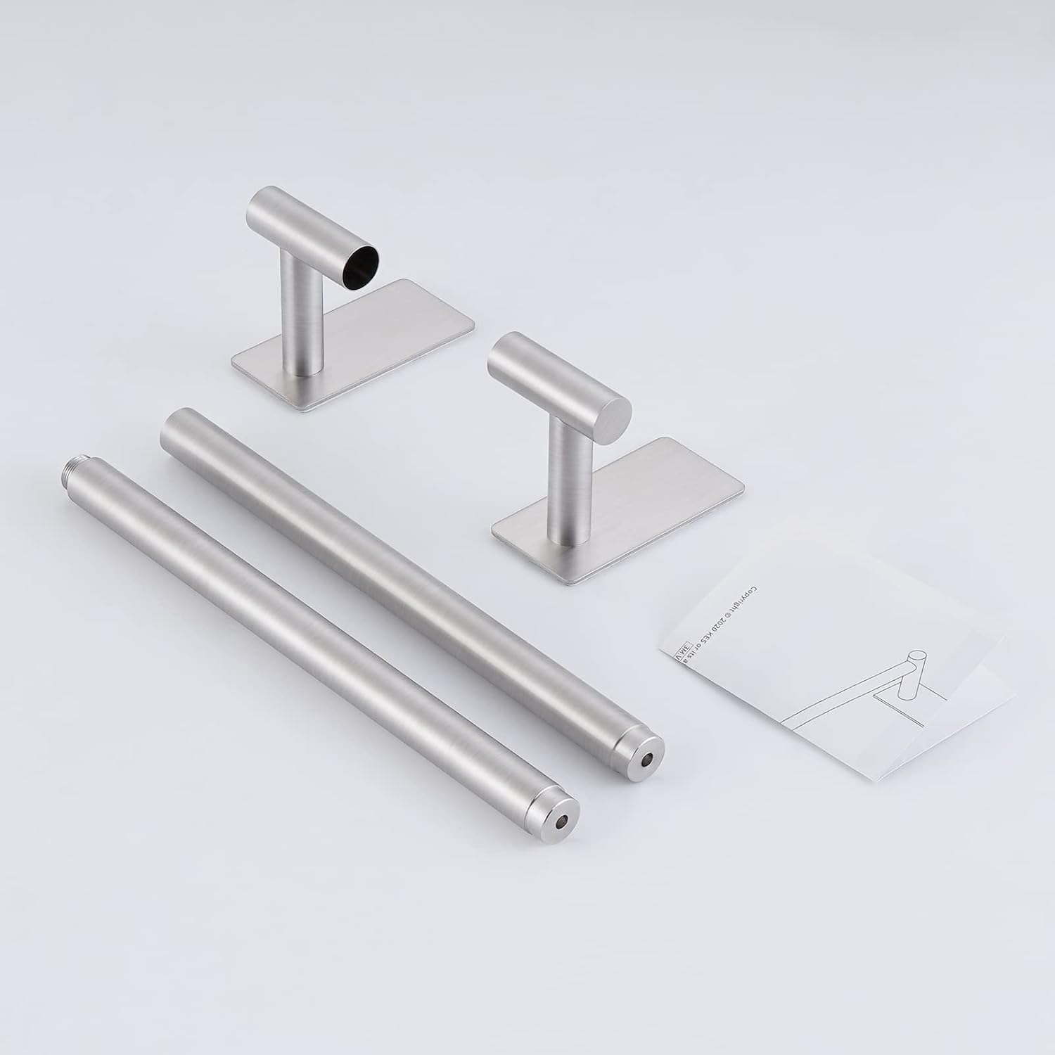 KES 23.6 Inch Adhesive Towel Bar for Bathroom Wall, Bath Towel Holder, Towel Rack No Drill, SUS304 Stainless Steel Brushed Finish, BTH7300S60-2