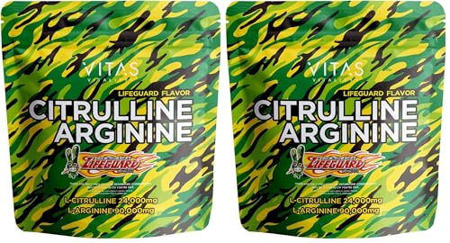 VITAS × LIFEGUARD（バイタス×ライフガード）アルギニン シトルリン ライフガード風味 240g L-アルギニン90000mg L-シトルリン24000mg (× 2)の商品画像（Amazon）