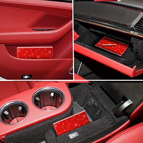 Image of TOURSUIT Car Registration & Insurance Card Holder, Glitter Red