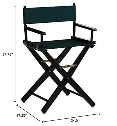 American Trails Extra-Wide Premium 18" Director's Chair Black Frame With Hunter Green Canvas #TOP6