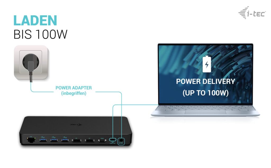 I-Tec UsB-C Triple Display Docking Station Gen 2 Pro + Power Delivery 100w - Kabelgebunden - Usb 3.2 Gen 1 (3.1 Gen 1) TypE-C - 100 W - 3,5 Mm - 10,1