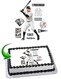 Cakecery Aaron Judge New York Yankees Edible Cake Image Topper Personalized Birthday Cake Banner 1/4 Sheet