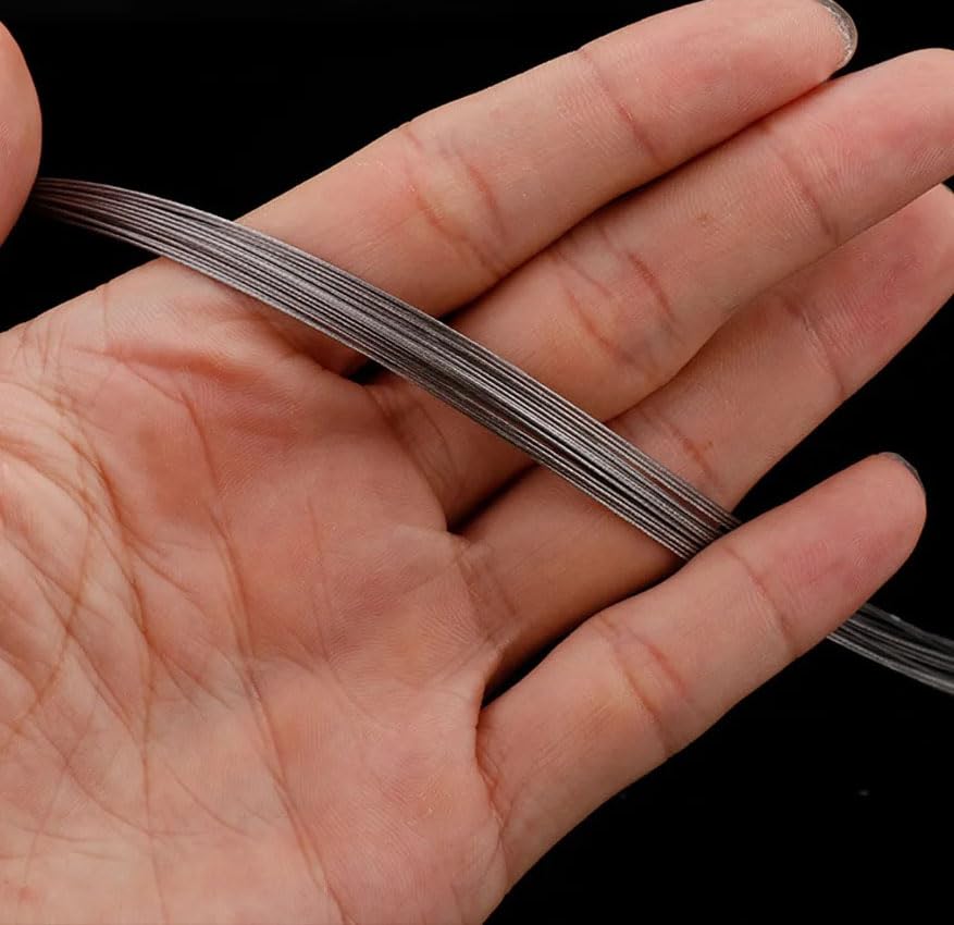 60 piezas Líderes de acero para pesca con giro miniatura 5