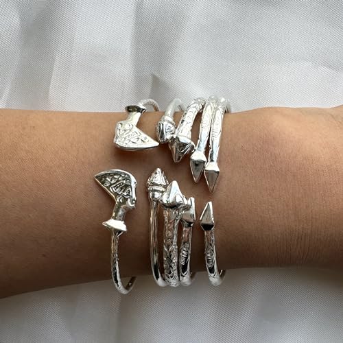 Pointy Ends .925 Sterling Silver West Indian Bangles, 1 pair4