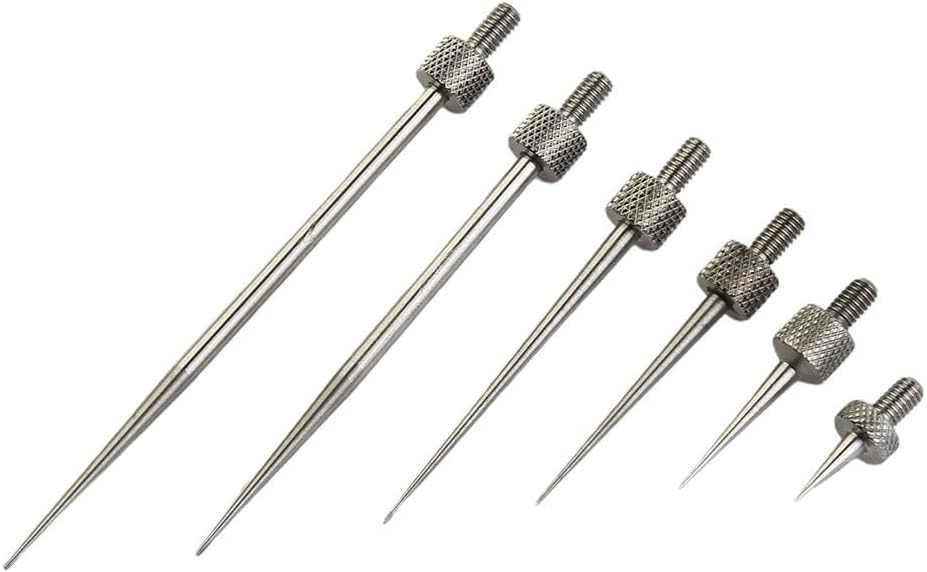 6pcs Measuring Accessory Stem Rods for Dial Test Indicator with Threaded M2.5 Shank for Industrial Control Use