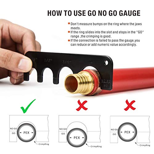 Icrimp F1807 Copper Ring Crimping Tool Kit For 3/8,1/2,3/4,1-Inch- Free Removal Tool& Pex Pipe Cutter&Gauge- For All Us F1807 Standards #TOP7