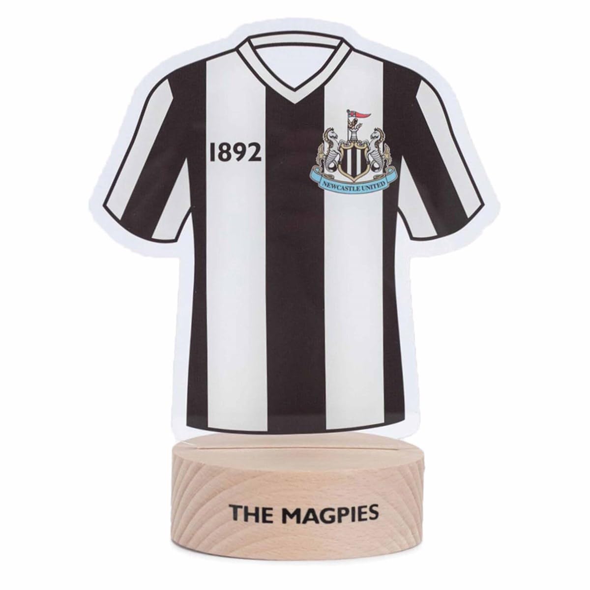 Newcastle United FC LED Table Lamp (One Size) (Black/White/Natural)