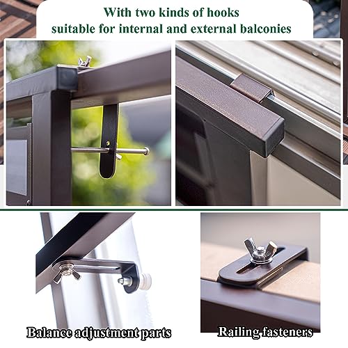 Balustrade de balcon pliable table suspendue compacte pour studio et terrasse