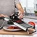 Flexzion Mandoline Slicer Adjustable Stainless Steel Built-in Blades for Slicing Food Vegetable Onion Potato Chip French Fry Apple Tomato Zucchini Noodle Slicer Cutter Julienne