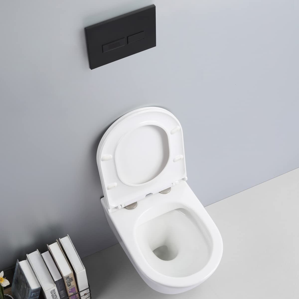Yellowshop - Set coppia sanitari vaso rimless e bidet sospesi con coprivaso soft-close serie WOLLY