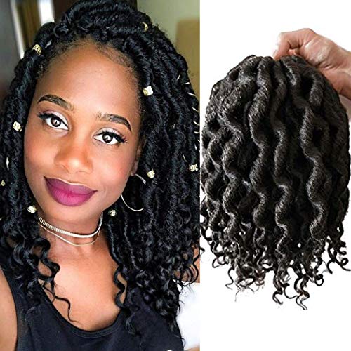 Flyteng 6packs Fauxs locs crochet hair Kanekalon hair Senegalese Goddess Locs Crochet Hair Braids soft Synthetic Crochet Braid Dreadlocks Braiding