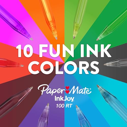 Image of Paper Mate InkJoy 100RT Retractable Ballpoint Pens | Medium Point (1.0mm) | Red | 20 Count
