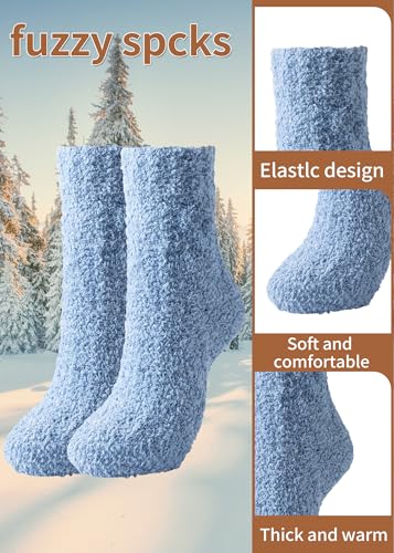Warm & Cozy Gifts for Women, Fluffy Fuzzy Sock, Plush Sleeping Slipper Socks - Soft Warm Fabric