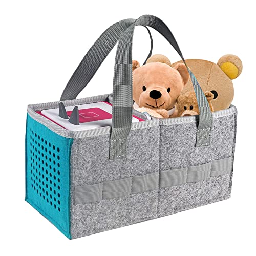 Toniebox Tasche – Schutzhülle Mit Stauraum Für Toniebox & 30 Figuren, In Seeblau, Faltbar & Praktisch